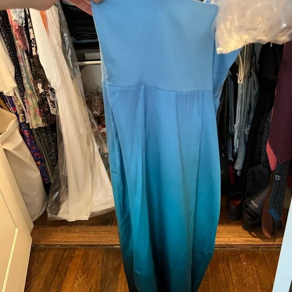 NWT Intermix Paris Silk Cowl-Neck Midi Dress - Picture 8 of 9